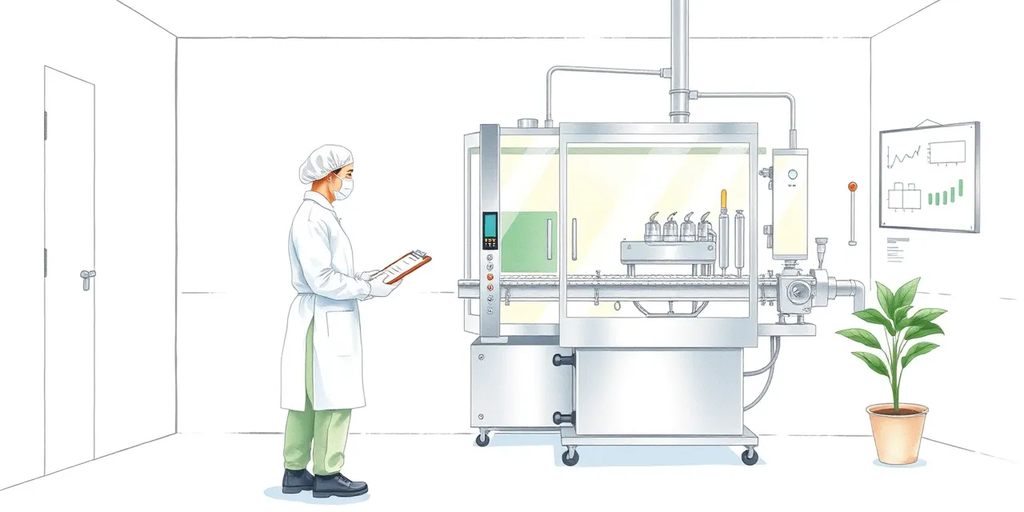 무균의약품 오염관리전략(CCS) 의무화 — 무균 제조 청정구역 일러스트