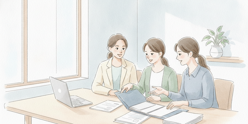 EMA 안전성 감시 실사 연례 보고서를 검토하는 품질 담당자들 일러스트